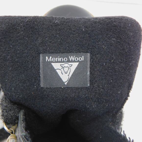 Paul Green Black Womens Merino Wool Lace up Lined Hiker Boots Size 6 New - Picture 6 of 12